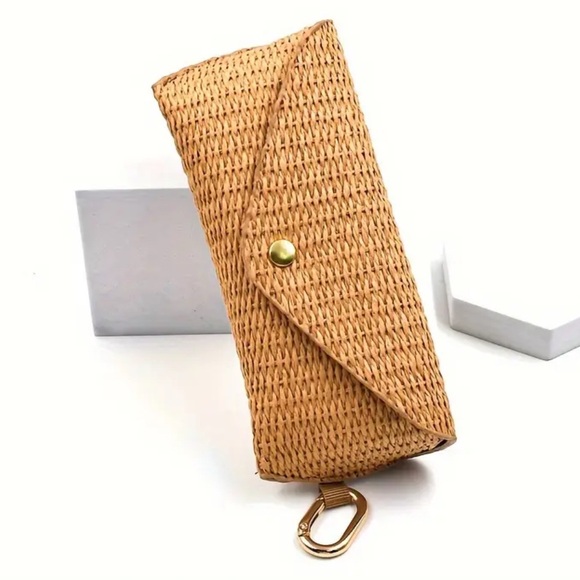 WOVEN Raffia Straw Sunglasses Glasses Sunnies Holder Keychain Unisex BRAND NEW - Picture 9 of 13
